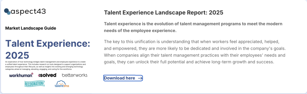 Aspect43 Talent Experience report description. Free for download.